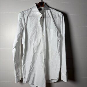 Sid Mashburn White Oxford 100% Cotton Long Sleeve Button Down Men's Shirt